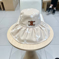 CELINE 25S BUCKET BOW HAT 733403 IN BEIGE
